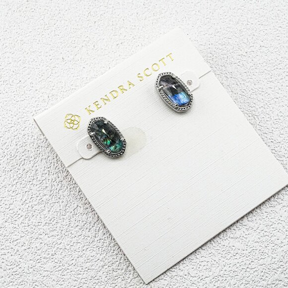 Kendra Scott Abalone Shell Stud Earrings - Picture 1 of 1